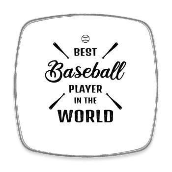 Bester Baseballspieler der Welt Baseball Geschenk - Viereckiger Kühlschrankmagnet - Weiß - Vorne