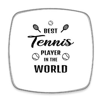 Meilleur joueur de tennis du World Tennis Team Gift - Magnet carré - blanc - Devant