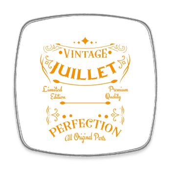 Vintage Geburtstagsgeschenk Vintage Juli 1987 - Viereckiger Kühlschrankmagnet - Weiß - Vorne