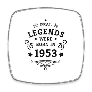 Legenden sind 1953 geboren 70. Geburtstag Geschenk - Viereckiger Kühlschrankmagnet - Weiß - Vorne