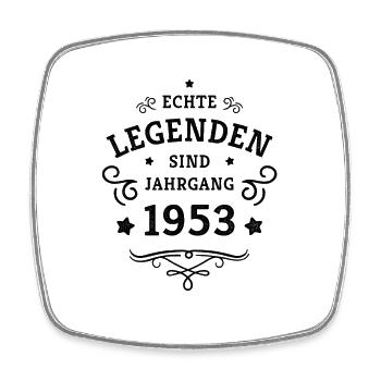 Legenden sind 1953 geboren 70. Geburtstag Geschenk - Viereckiger Kühlschrankmagnet - Weiß - Vorne