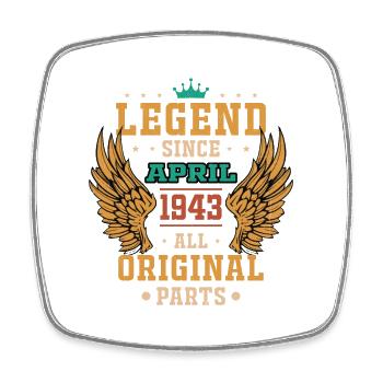 légende depuis avril 1943 cadeau d'anniversaire - Magnet carré - blanc - Devant