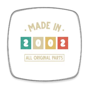 2002 Vintage Original 2002 Birthday Gift - Square fridge magnet - white - Front