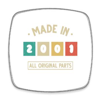 Original 2001 Vintage Anniversaire Humour - Magnet carré - blanc - Devant