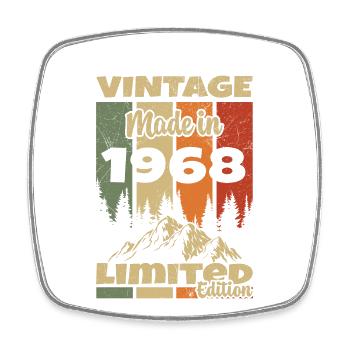 Vintage Retro 1968 Anniversary Gift 1968 - Square fridge magnet - white - Front