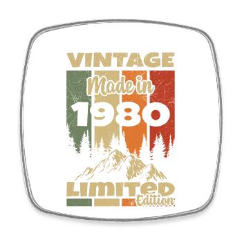 1980 Vintage Original 1980 Geburtstagsgeschenk - Viereckiger Kühlschrankmagnet - Weiß - Vorne