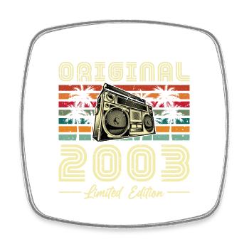 Vintage Retro 2003 Cadeau D'anniversaire - Magnet carré - blanc - Devant