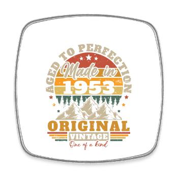 Original 1953 Vintage Retro Birthday Gift - Square fridge magnet - white - Front
