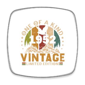 Vintage 1952 Retro Geburtstagsgeschenk 1952 - Viereckiger Kühlschrankmagnet - Weiß - Vorne
