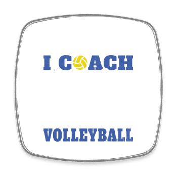 Coach Volleyball Sports Humor Coach Girls - Square fridge magnet - white - Front
