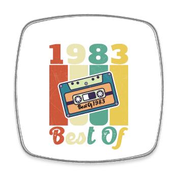 1983 Original Vintage Geburtstagsgeschenk 1983 - Viereckiger Kühlschrankmagnet - Weiß - Vorne