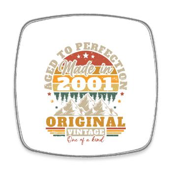 Original 2001 Vintage Anniversaire Humour - Magnet carré - blanc - Devant