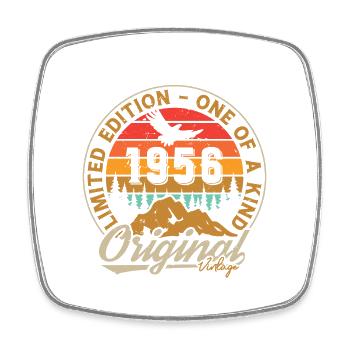 Vintage 1956 Original Retro Vintage Anniversaire - Magnet carré - blanc - Devant
