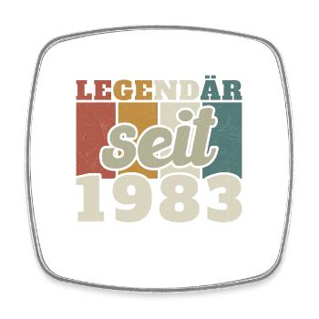 Legendär seit 1983 Jahrgang Vintage Geburtstag - Viereckiger Kühlschrankmagnet - Weiß - Vorne
