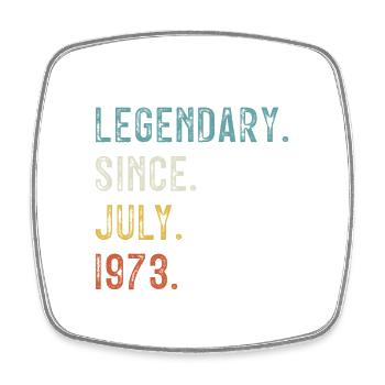 50th birthday 50 years legendary since July 1973 - Square fridge magnet - white - Front