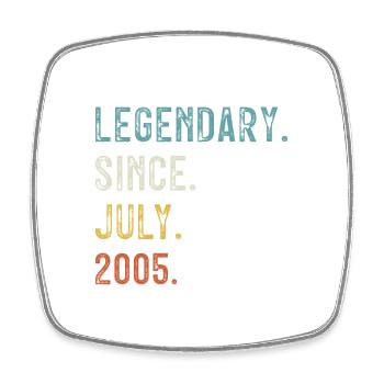 18 Anniversaire 18 ans Légendaire depuis juillet 2005 - Magnet carré - blanc - Devant