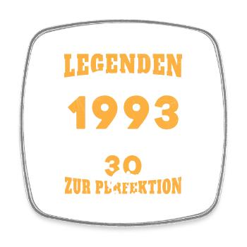 30 Geburtstag Legende seit 1993 30 Jahre Geschenk - Viereckiger Kühlschrankmagnet - Weiß - Vorne
