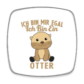 ich bin mir egal ich bin ein otter Geschenk - Viereckiger Kühlschrankmagnet - Weiß - Vorne