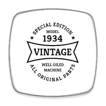 90th Birthday Vintage 1934 Vintage 90 Years - Square fridge magnet - white - Front