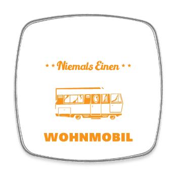Unterschätze niemals einen alten Mann Wohnmobil - Viereckiger Kühlschrankmagnet - Weiß - Vorne