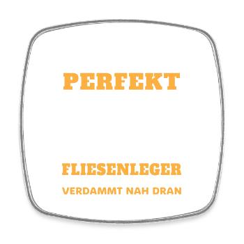 Bodenleger Handwerker Männder Fliesenleger - Viereckiger Kühlschrankmagnet - Weiß - Vorne