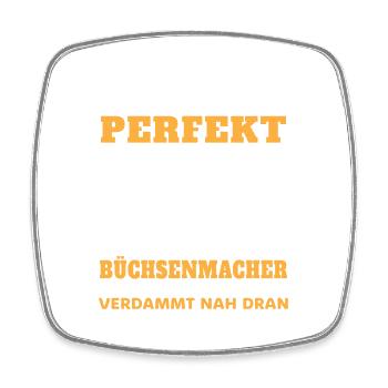 Jagdwaffen Sportwaffen Büchsenmacher - Viereckiger Kühlschrankmagnet - Weiß - Vorne