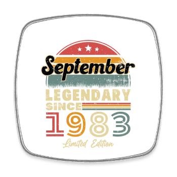 Vintage septembre 1983 cadeau anniversaire rétro - Magnet carré - blanc - Devant