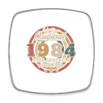1984 Vintage Anniversaire Rétro Cadeau - Magnet carré - blanc - Devant
