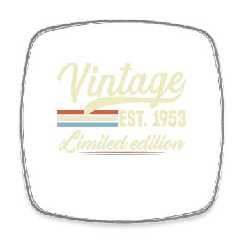 Jahrgang 1953 Geburtstagsgeschenk 1953 - Viereckiger Kühlschrankmagnet - Weiß - Vorne