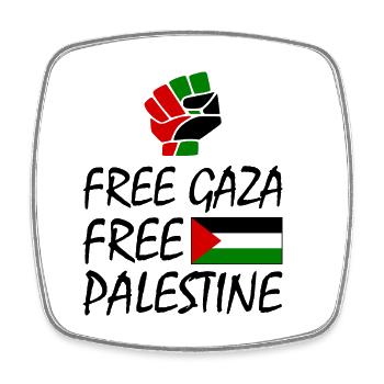 Free gaza Free palestine - Square fridge magnet - white - Front