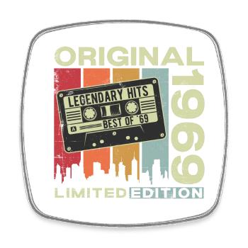 Original 1969 Vintage Vintage anniversaire rétro - Magnet carré - blanc - Devant