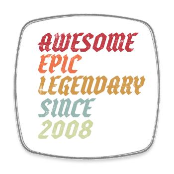 2008 Vintage né Vintage cadeau d’anniversaire - Magnet carré - blanc - Devant