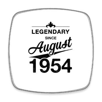 70th Birthday Legendary since August 1954 Vintage - Square fridge magnet - white - Front