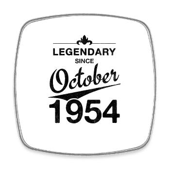 70ème Anniversaire Légendaire depuis Octobre 1954 Millésime - Magnet carré - blanc - Devant