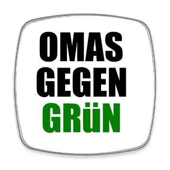 Omas gegen grün - Viereckiger Kühlschrankmagnet - Weiß - Vorne
