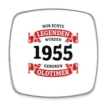 Real legends were born in 1955 70th Birthday - Square fridge magnet - white - Front