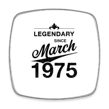 50ème Anniversaire Légendaire Mars 1975 Millésime 75 - Magnet carré - blanc - Devant