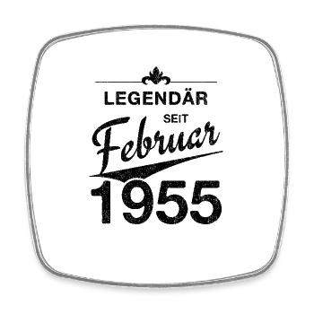 70e anniversaire Légendaire Février 1955 Volume 55 - Magnet carré - blanc - Devant