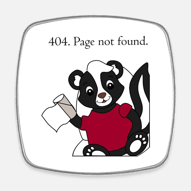 Skunk Pixie 404 Page non trouvée - Magnet carré - blanc