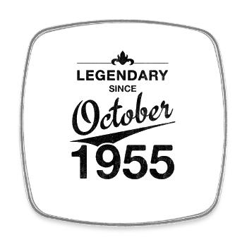 70ème Anniversaire Légendaire depuis Octobre 1955 Millésime - Magnet carré - blanc - Devant