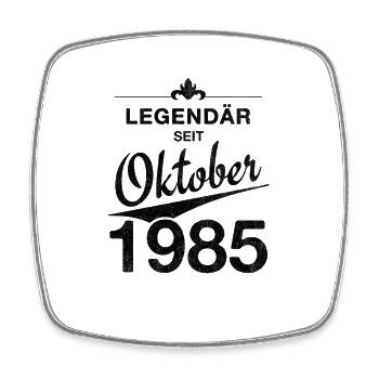 40ème Anniversaire Légendaire depuis Octobre 1985 Millésime - Magnet carré - blanc - Devant