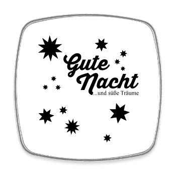 Gute Nacht Pfade - Viereckiger Kühlschrankmagnet - Weiß - Vorne