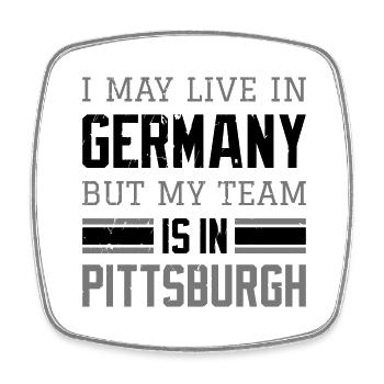 Pittsburgh - Viereckiger Kühlschrankmagnet - Weiß - Vorne