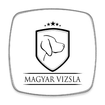 MAGYAR VIZSLA ARMOIRIES Chiens Chiens de chasse Wilsigns - Magnet carré - blanc - Devant