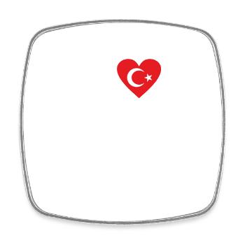 Love Tuerkiye Tuerkei TRABZON - Viereckiger Kühlschrankmagnet - Weiß - Vorne