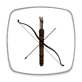 archery arrow bow crossbow target sports6 - Square fridge magnet - white - Front