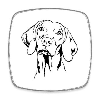 MAGYAR VIZSLA Portrait Wilsigns Jagdhunde Jagdhund - Viereckiger Kühlschrankmagnet - Weiß - Vorne