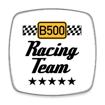 B500 Racing Team - Square fridge magnet - white - Front