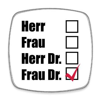 Frau Doktor - Viereckiger Kühlschrankmagnet - Weiß - Vorne