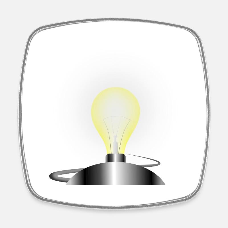 Ampoule d’ampoule - Magnet carré - blanc